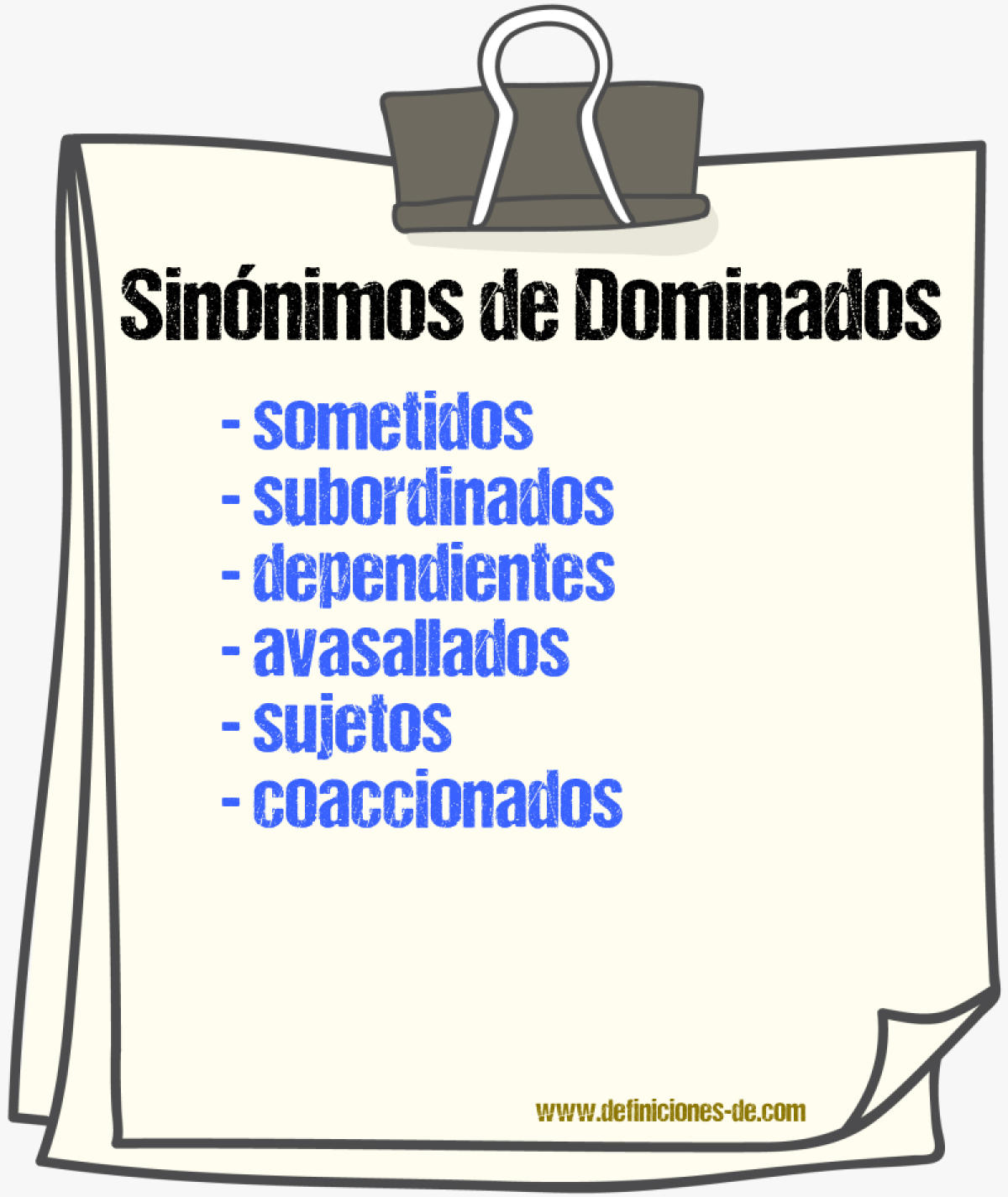 Sinónimos de dominados