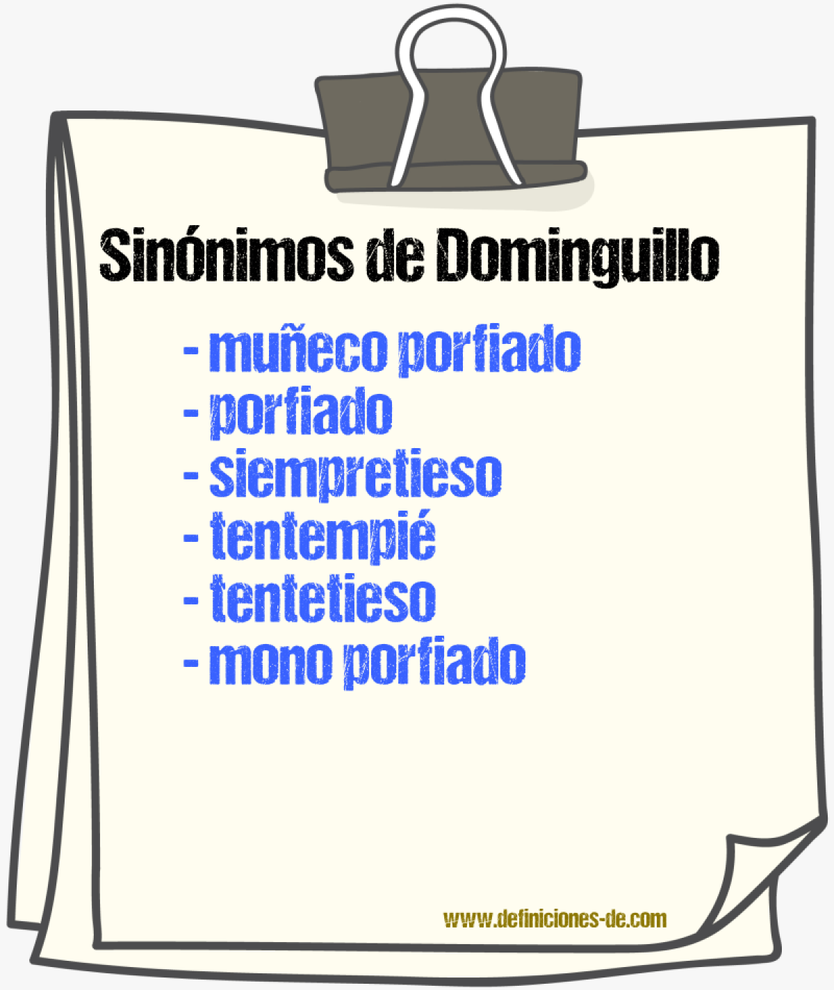 Sinnimos de dominguillo