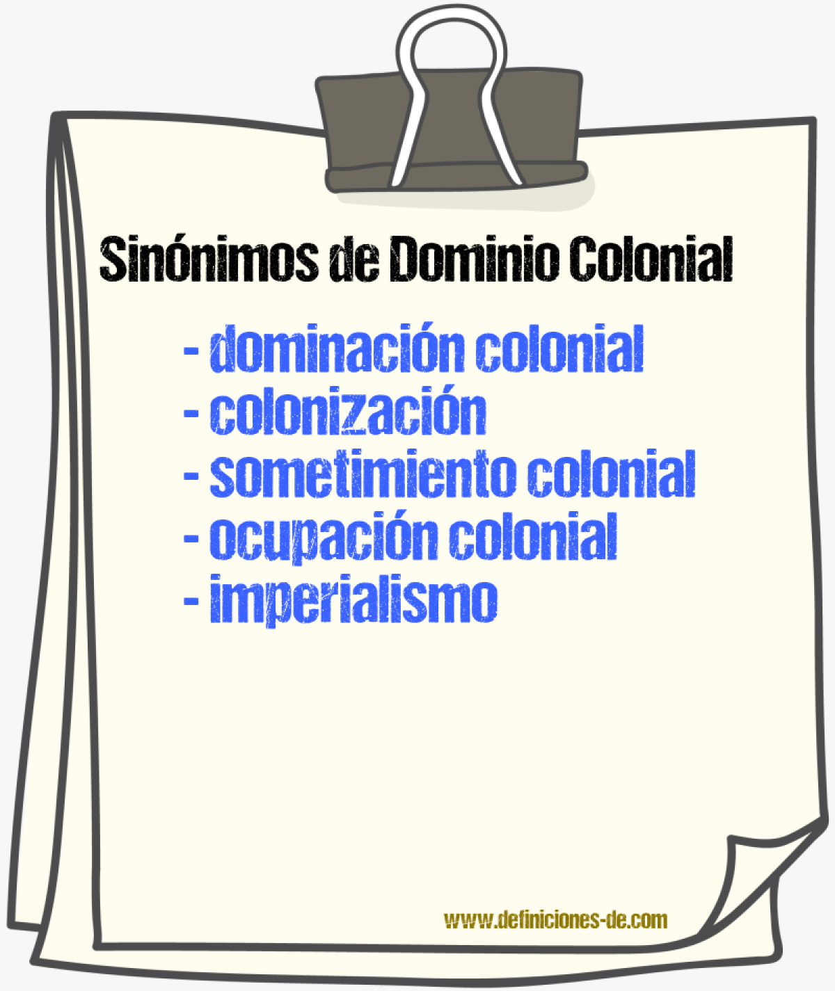 Sinónimos de dominio colonial