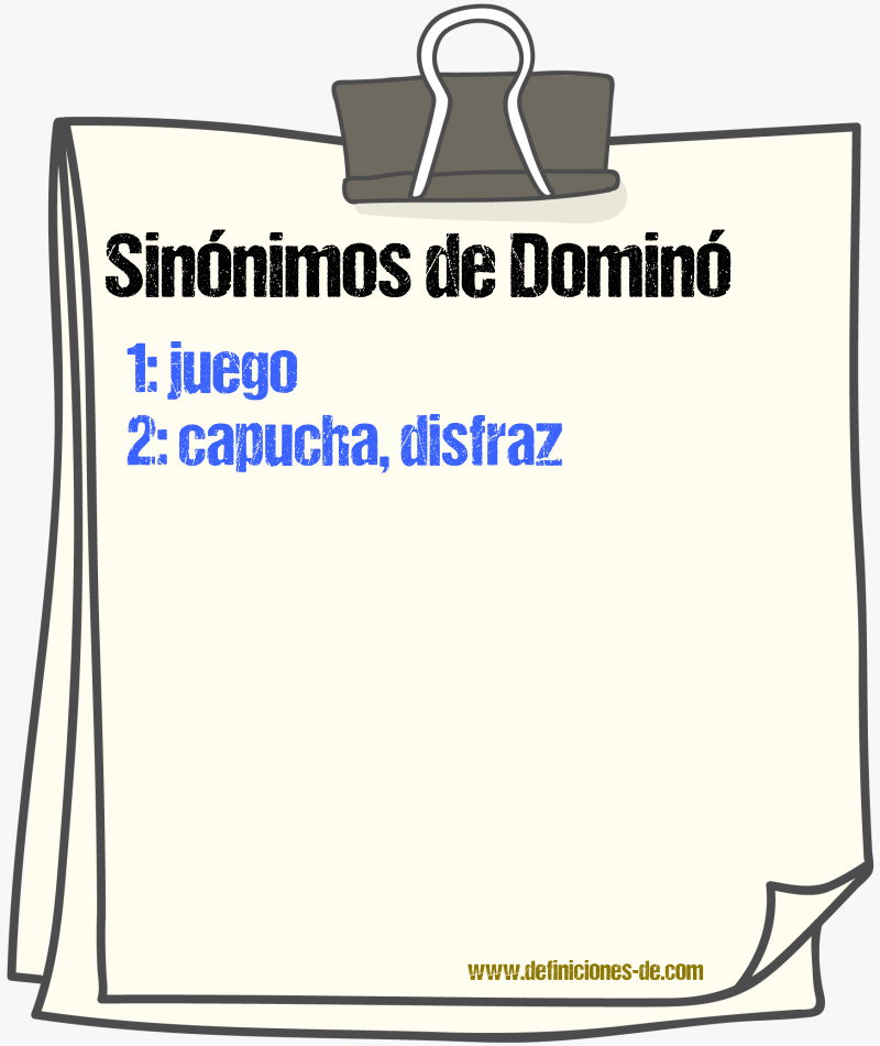 Sinnimos de domin