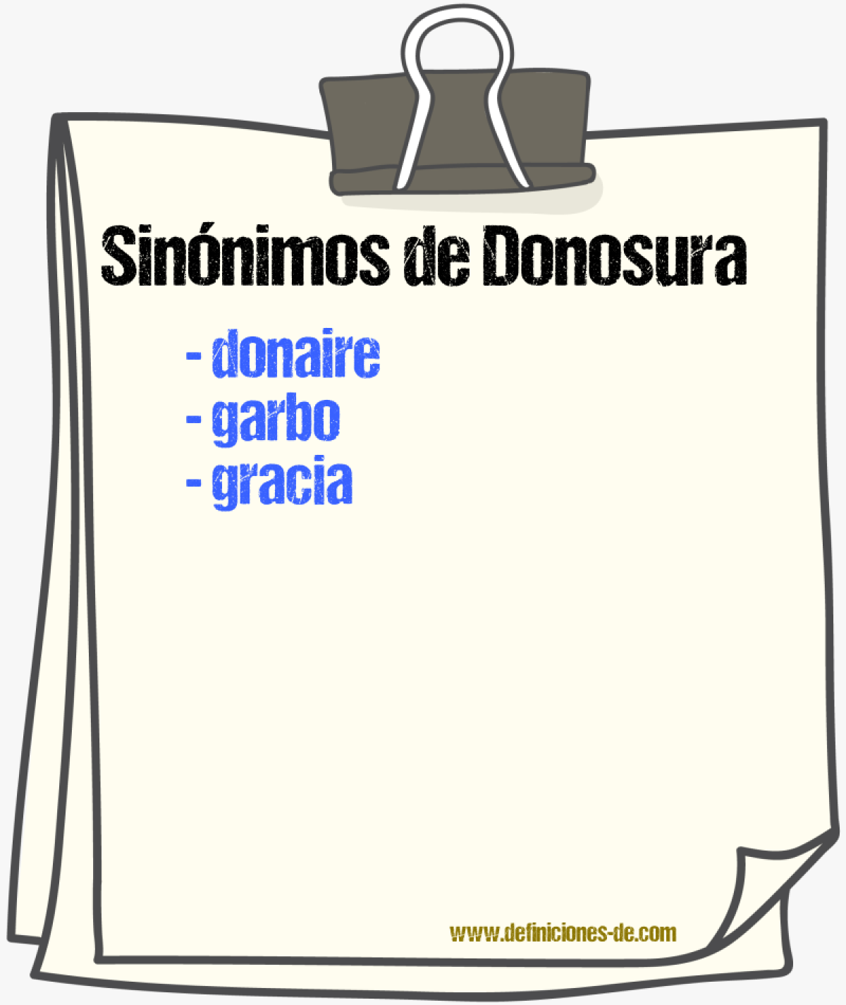 Sinónimos de donosura