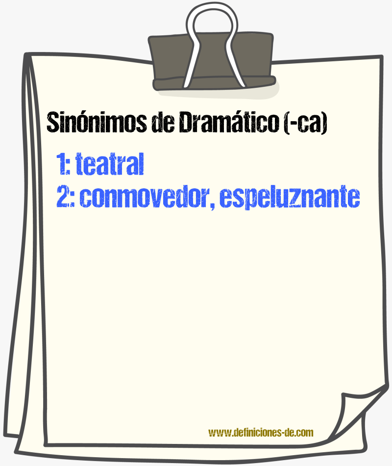 Sinnimos de dramtico