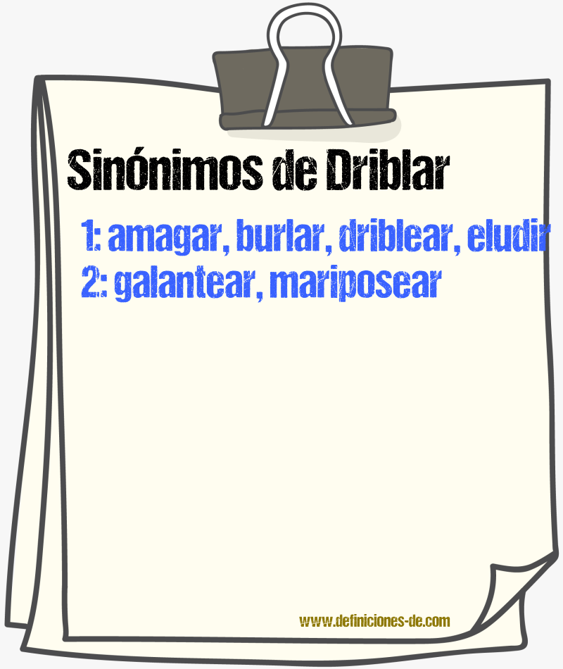 Sinnimos de driblar