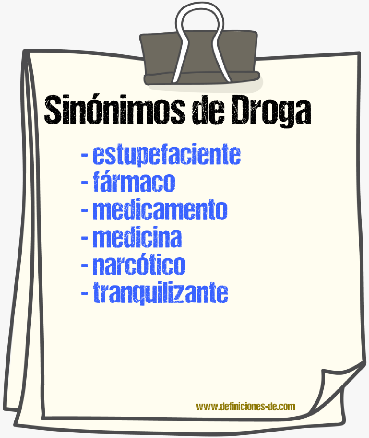 Sinnimos de droga