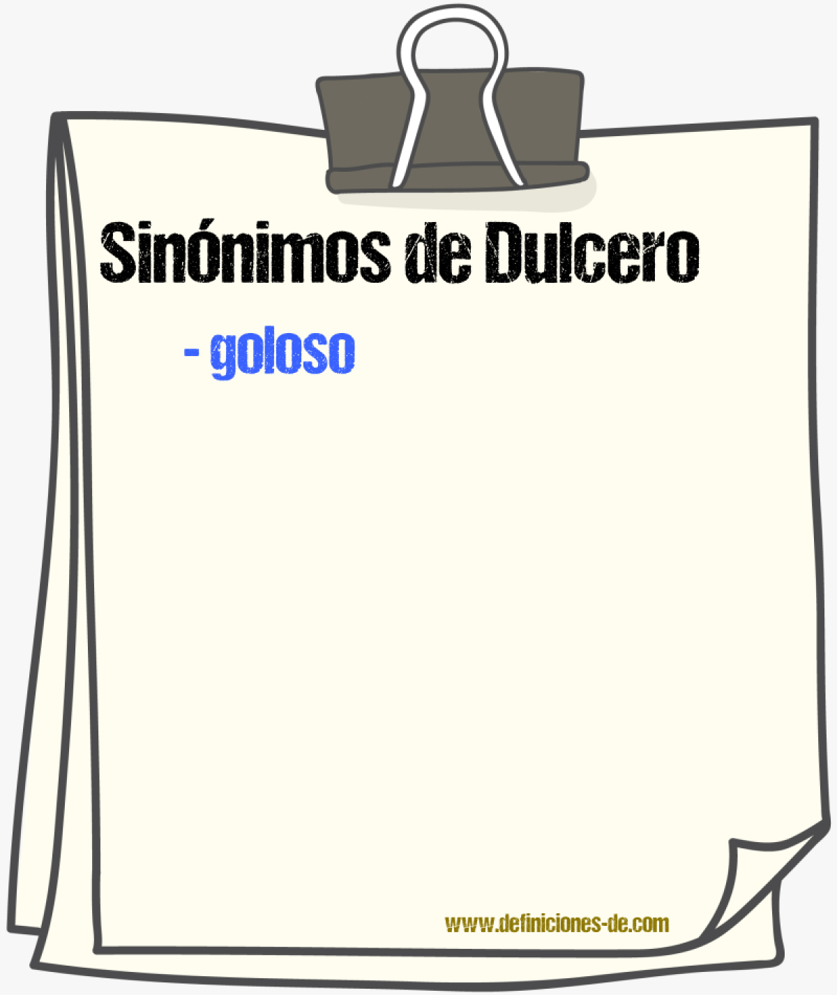 Sinnimos de dulcero