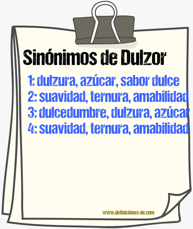 Sinónimos de dulzor