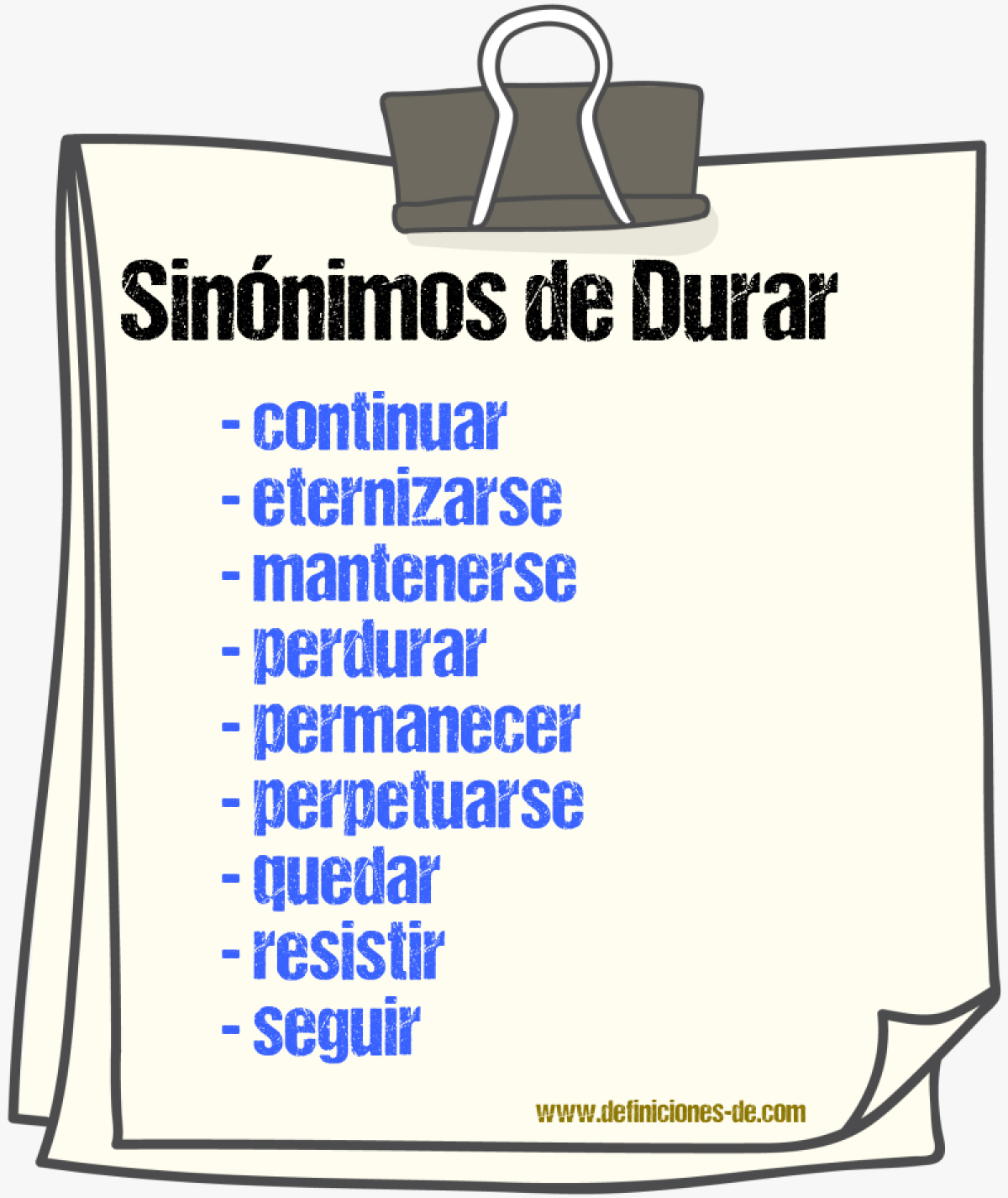 Sinnimos de durar