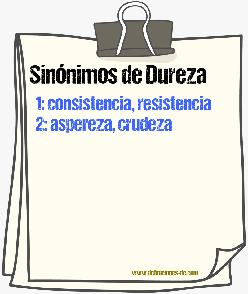 Sinnimos de dureza