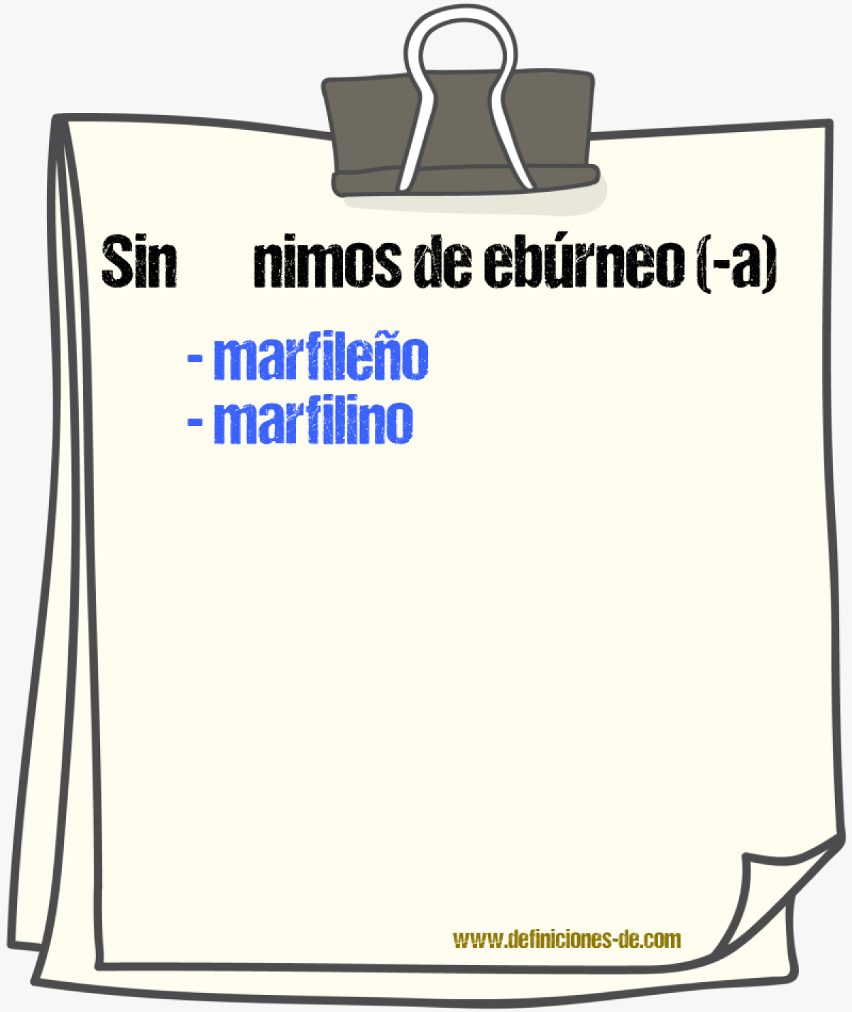 Sinnimos de ebrneo