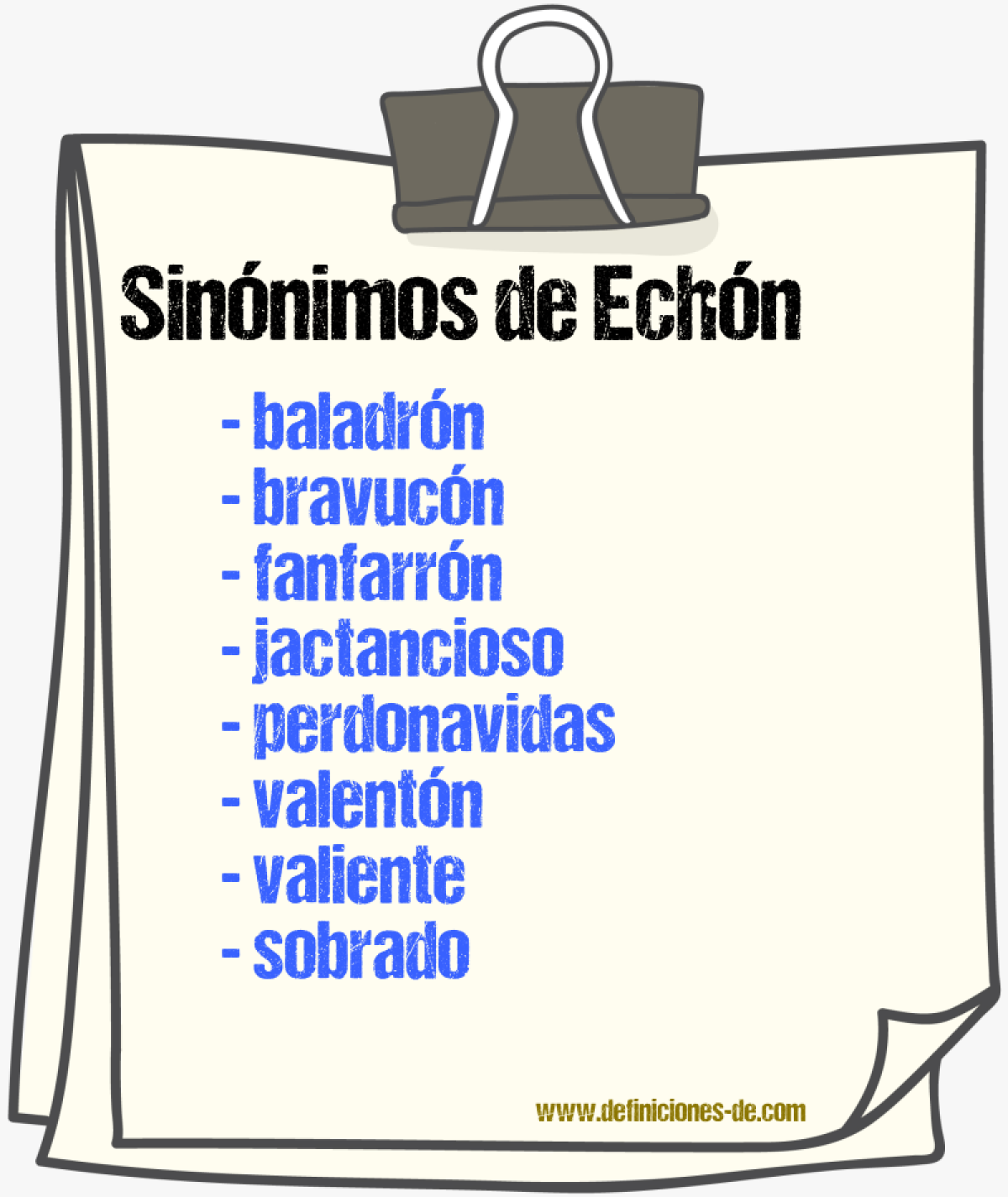 Sinnimos de echn