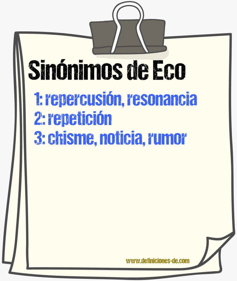 Sinnimos de eco