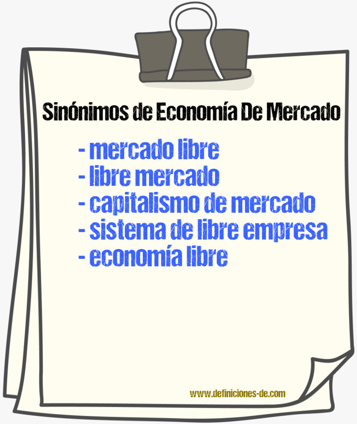 Sinónimos de economía de mercado