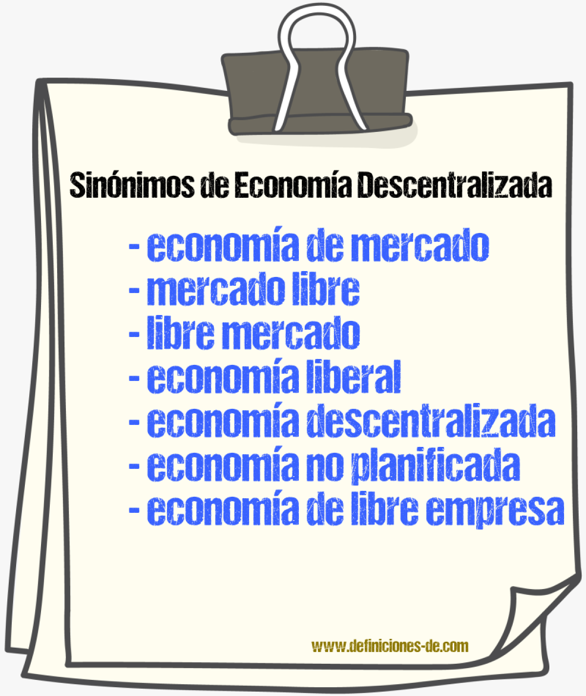 Sinónimos de economía descentralizada