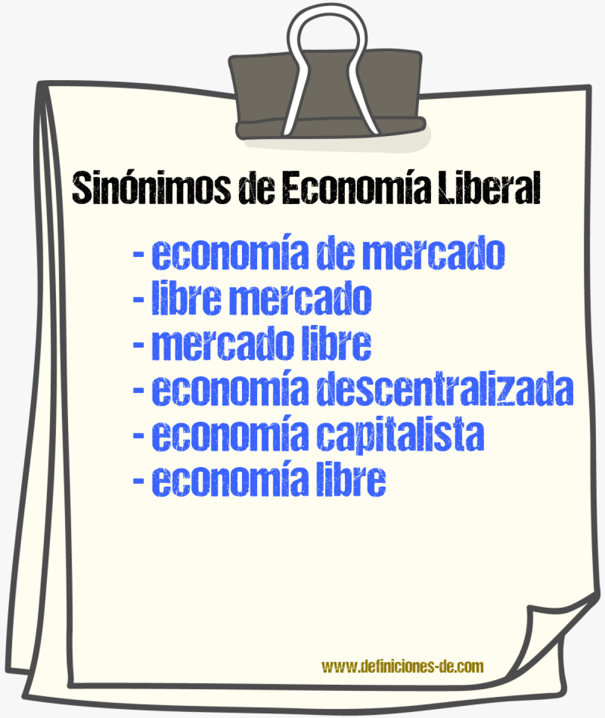 Sinónimos de economía liberal