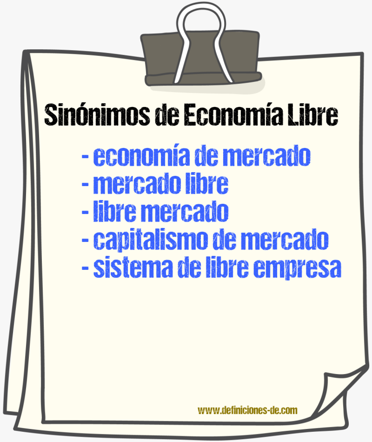Sinónimos de economía libre