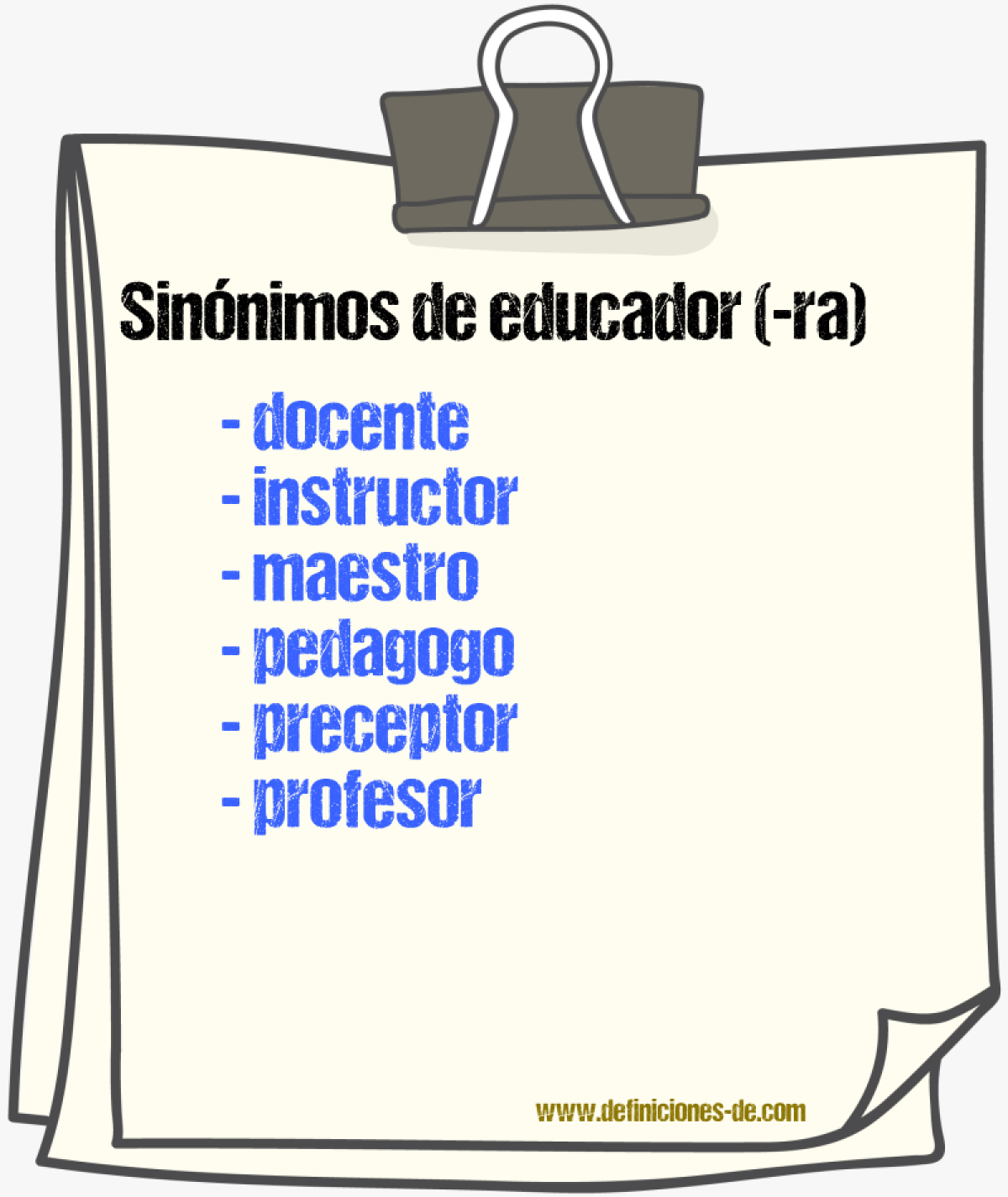 Sinnimos de educador