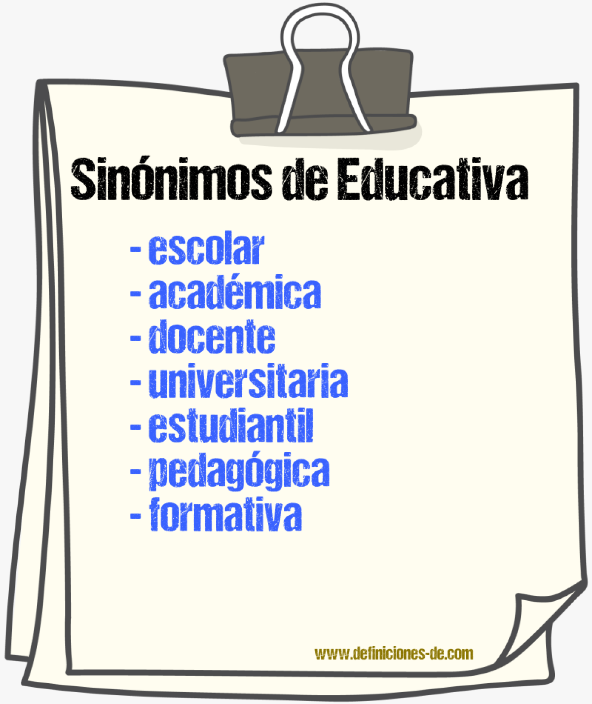 Sinónimos de educativa