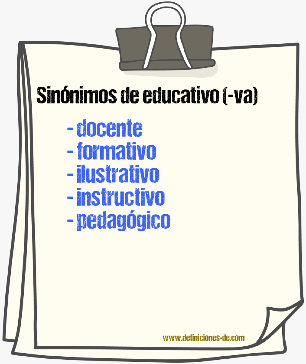 Sinnimos de educativo