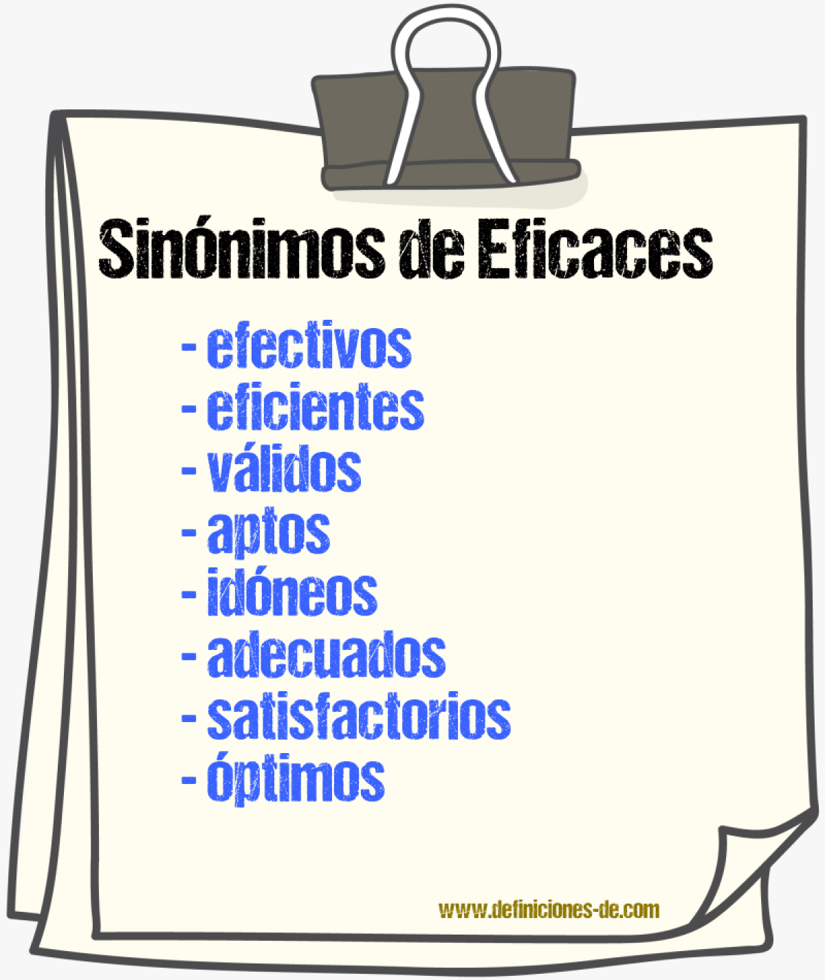 Sinónimos de eficaces