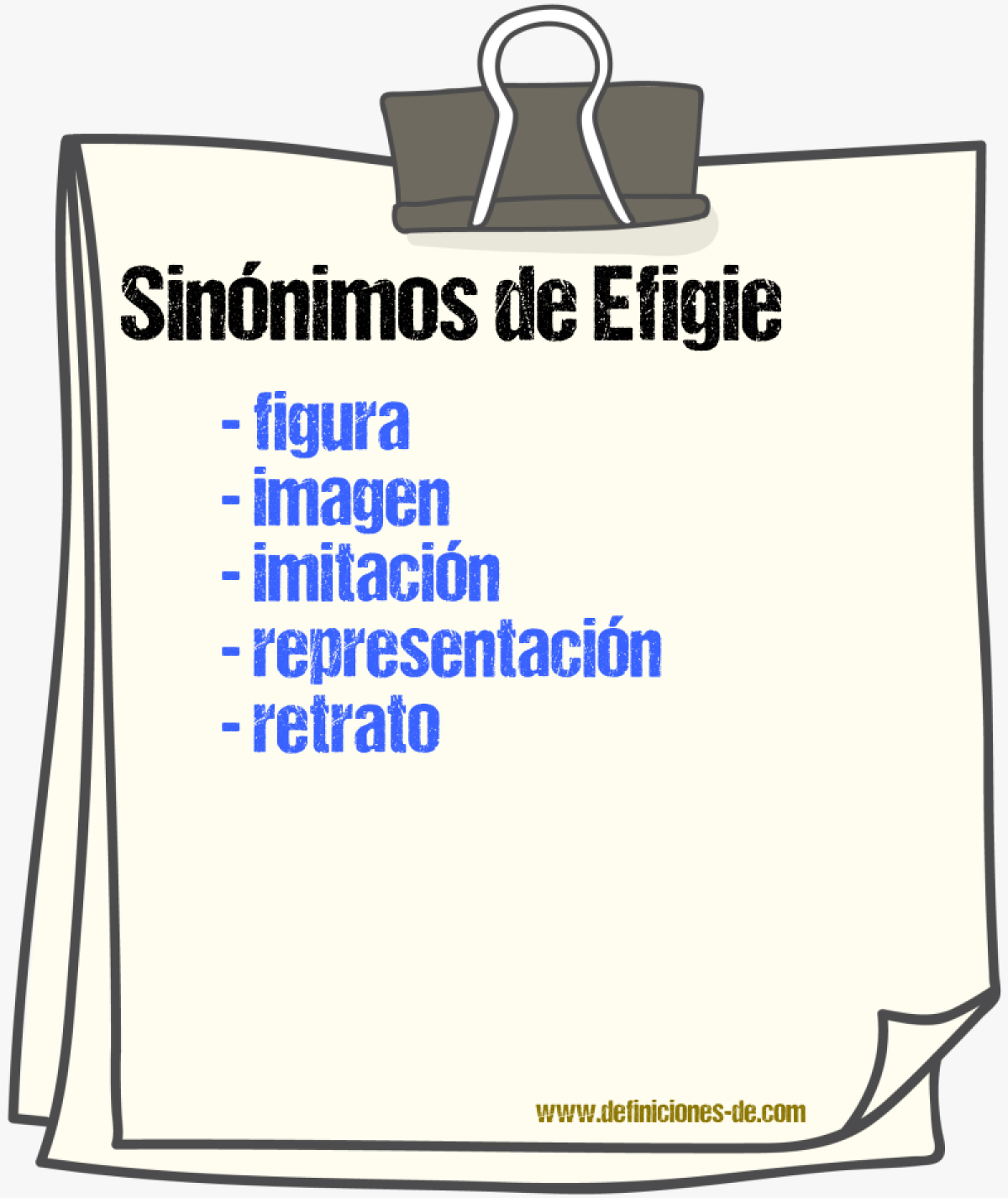 Sinnimos de efigie