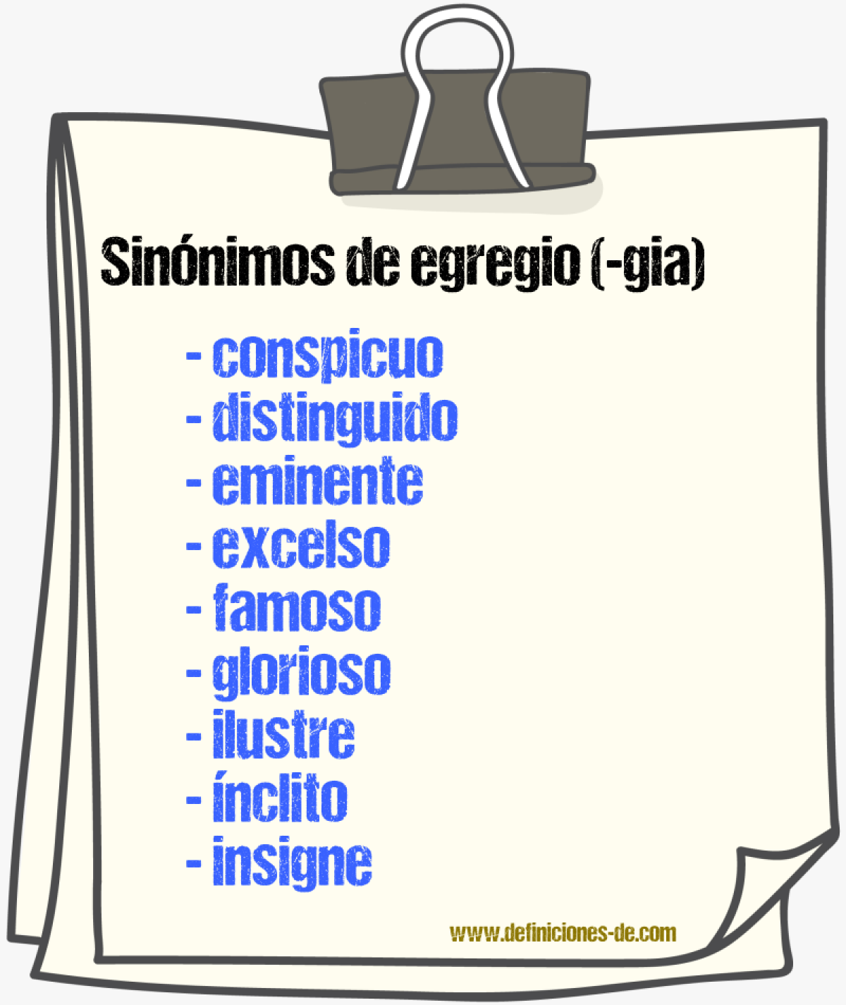 Sinnimos de egregio