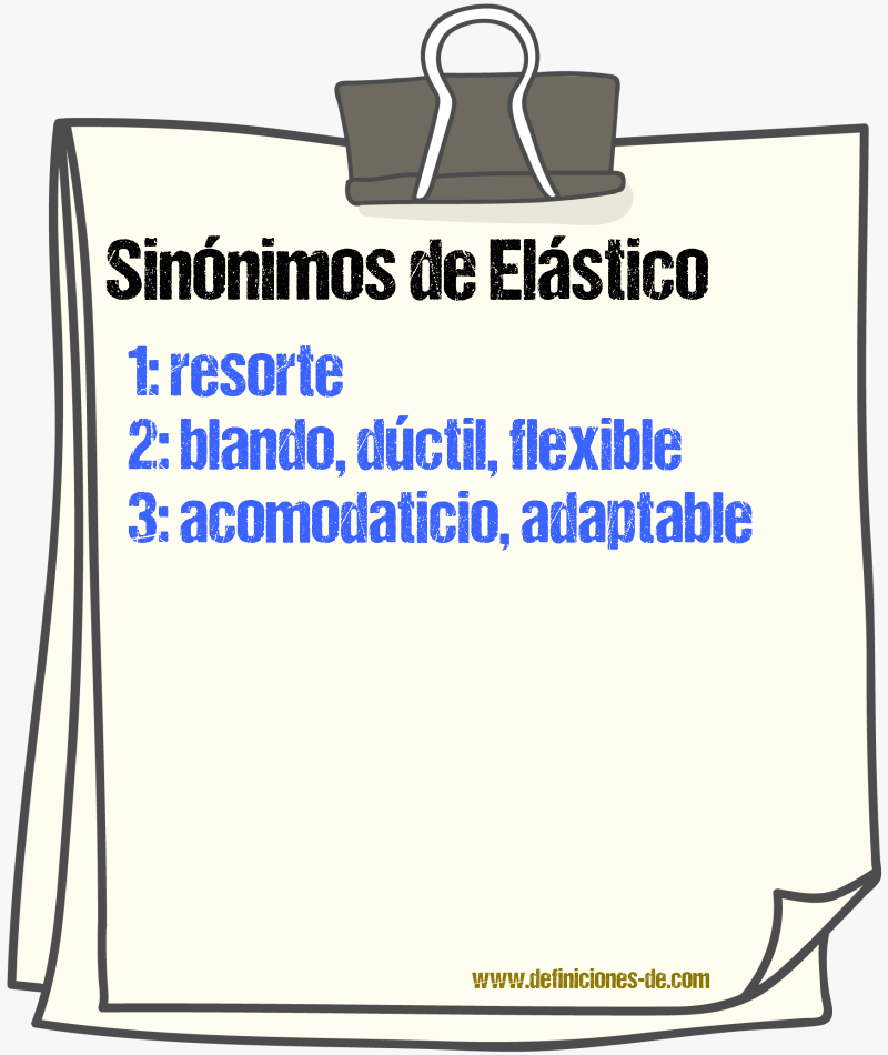 Sinnimos de elstico