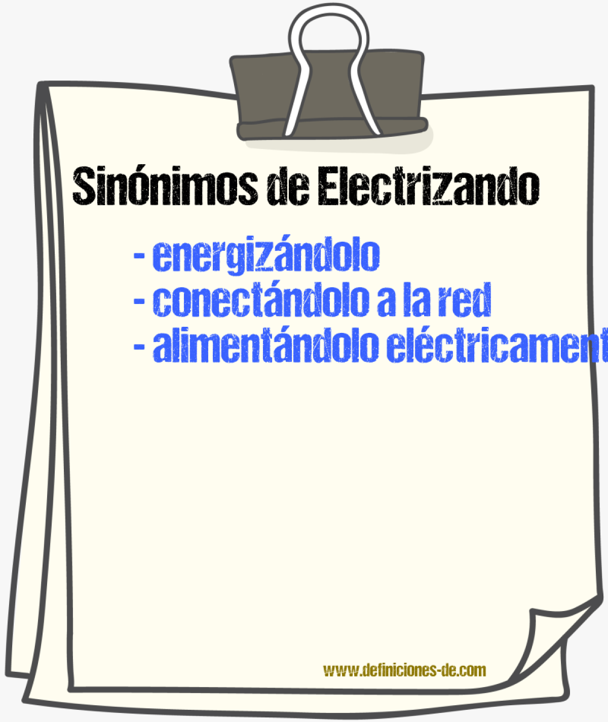 Sinónimos de electrizando