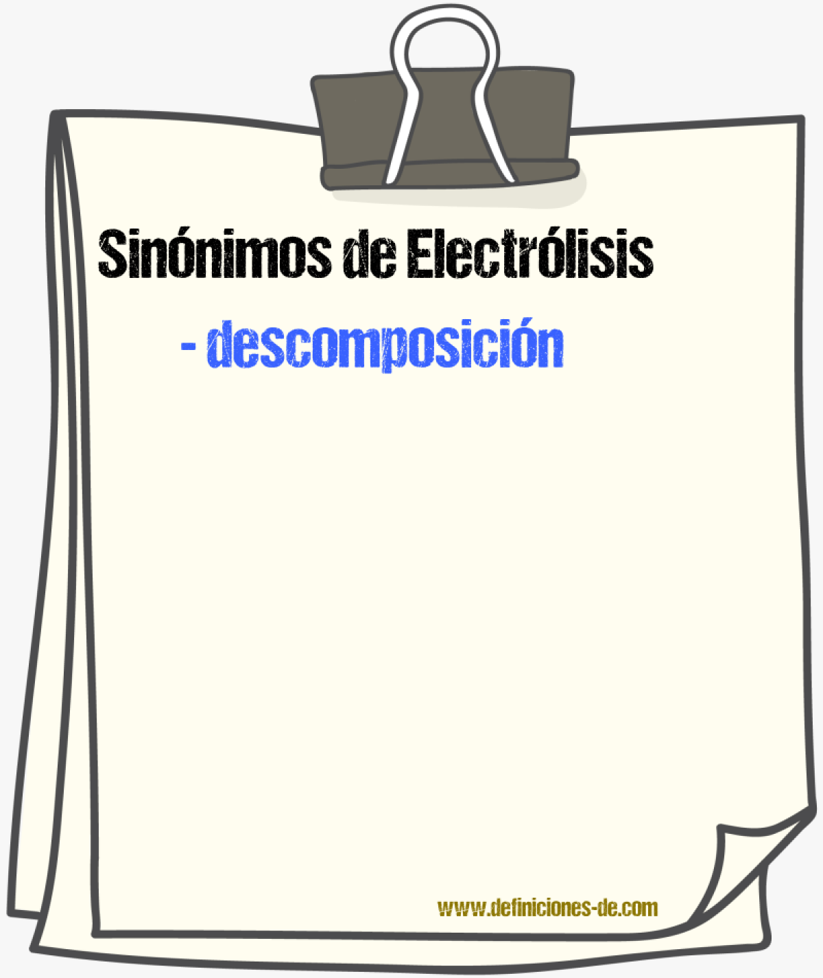 Sinnimos de electrlisis