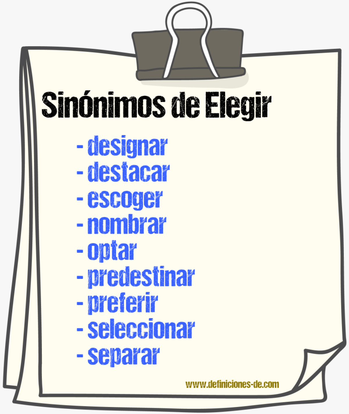 Sinnimos de elegir