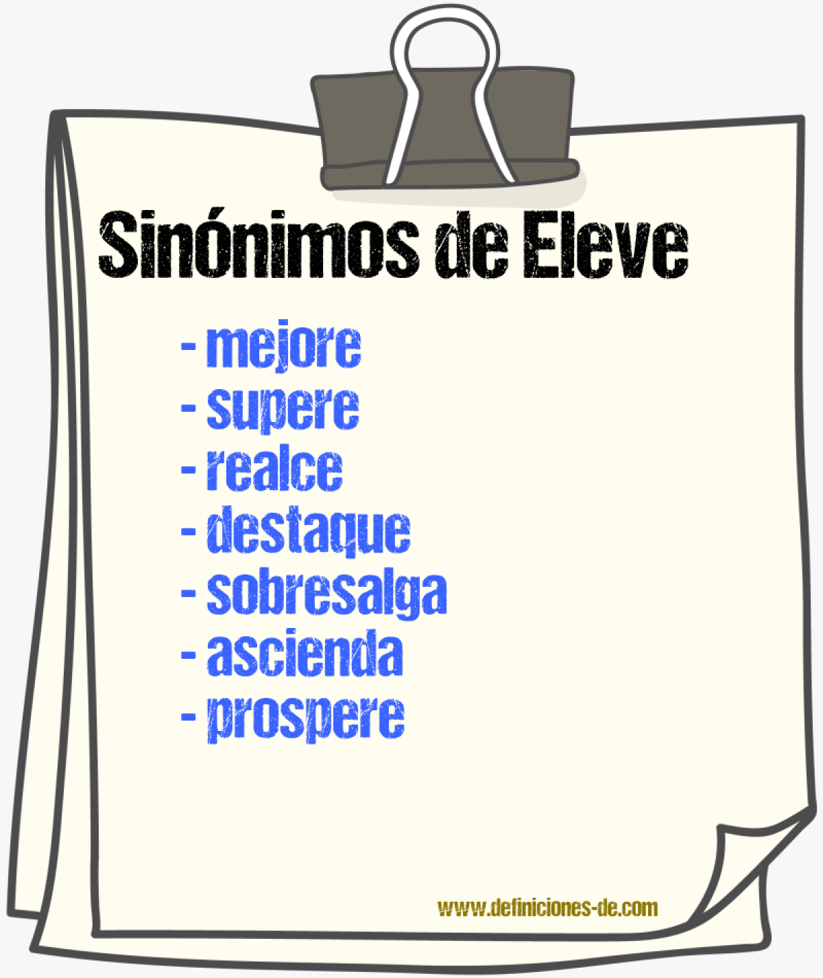 Sinónimos de eleve