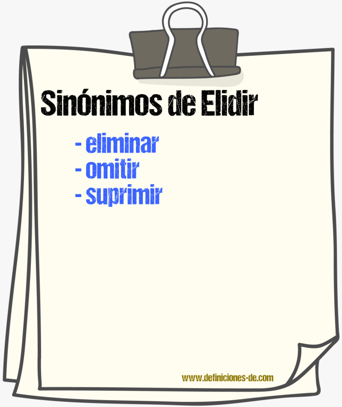 Sinnimos de elidir