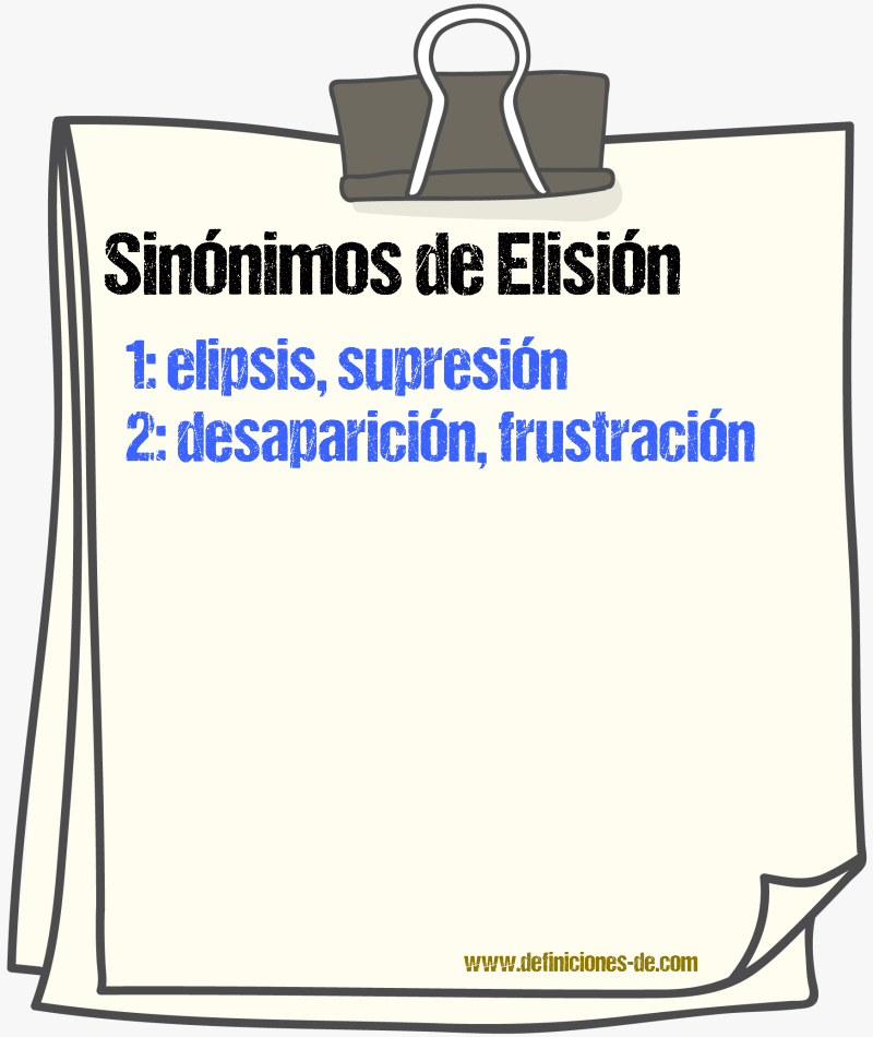 Sinnimos de elisin