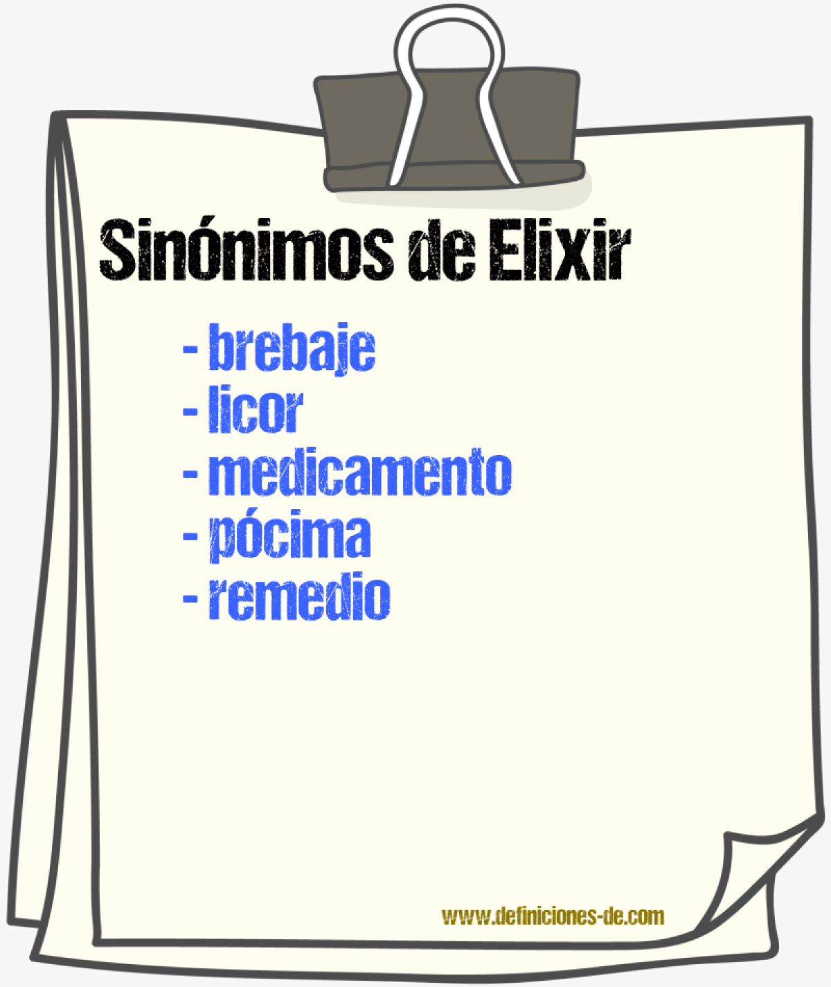 Sinnimos de elixir