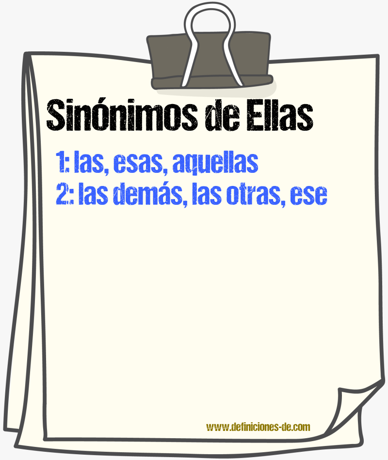 Sinónimos de ellas