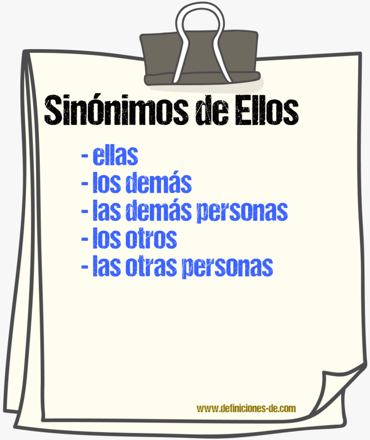 Sinónimos de ellos