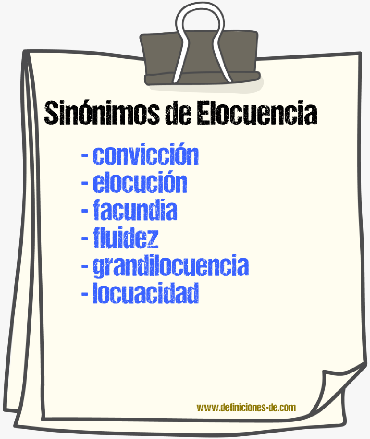 Sinnimos de elocuencia