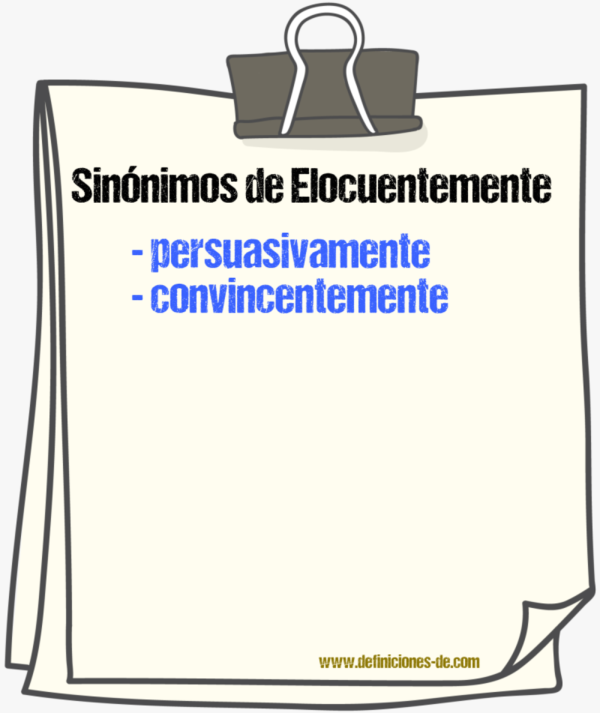 Sinnimos de elocuentemente