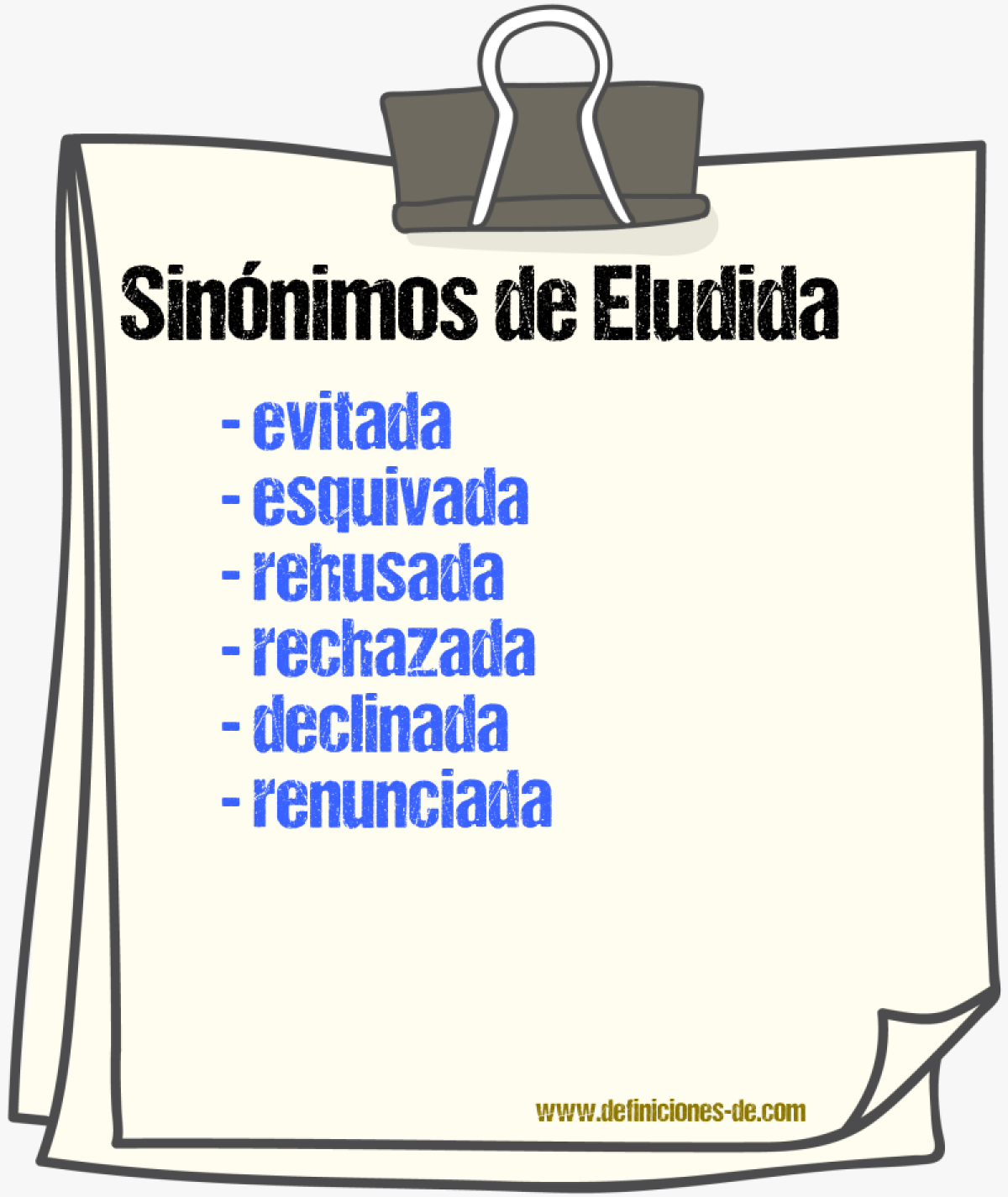 Sinónimos de eludida