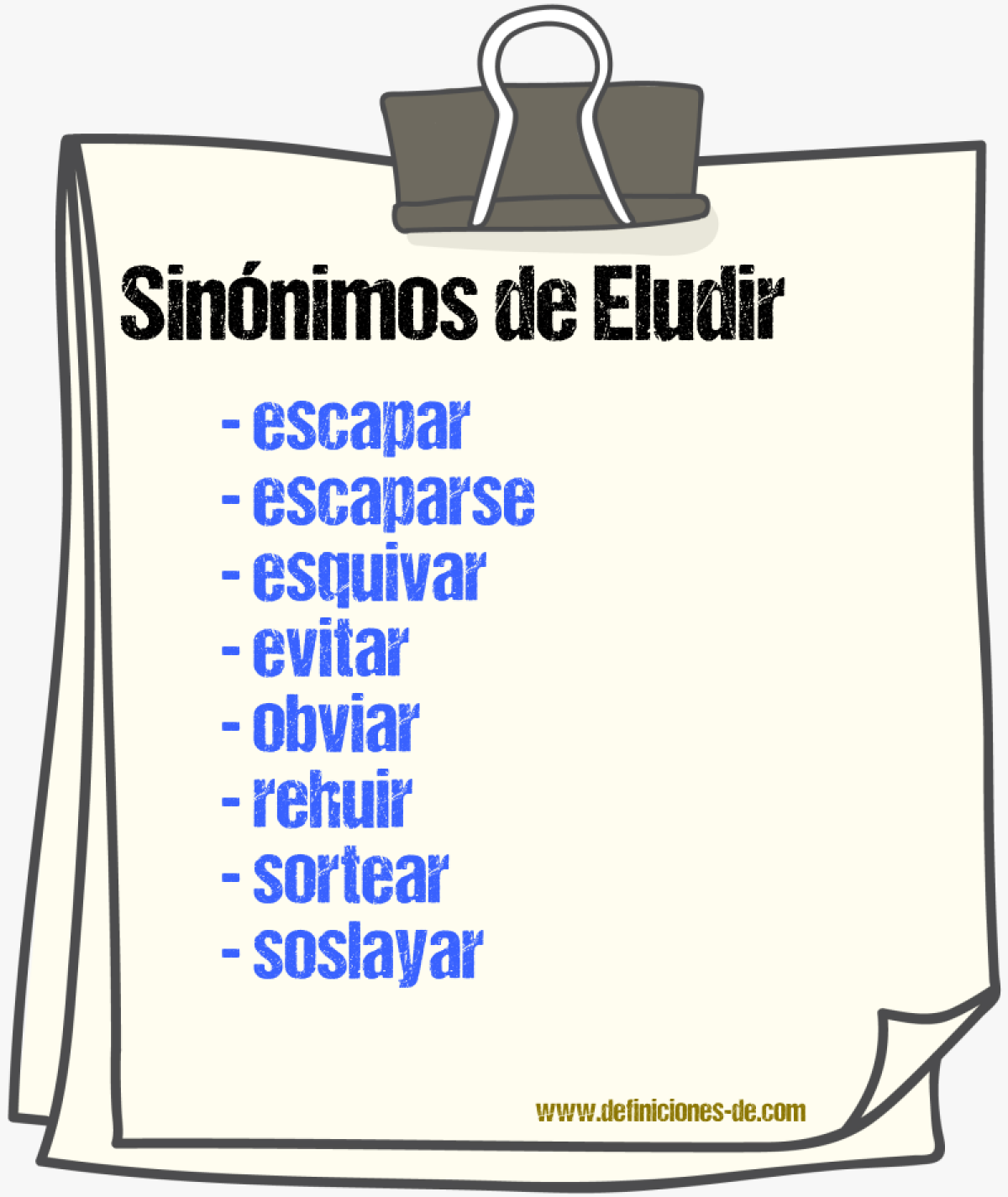 Sinnimos de eludir