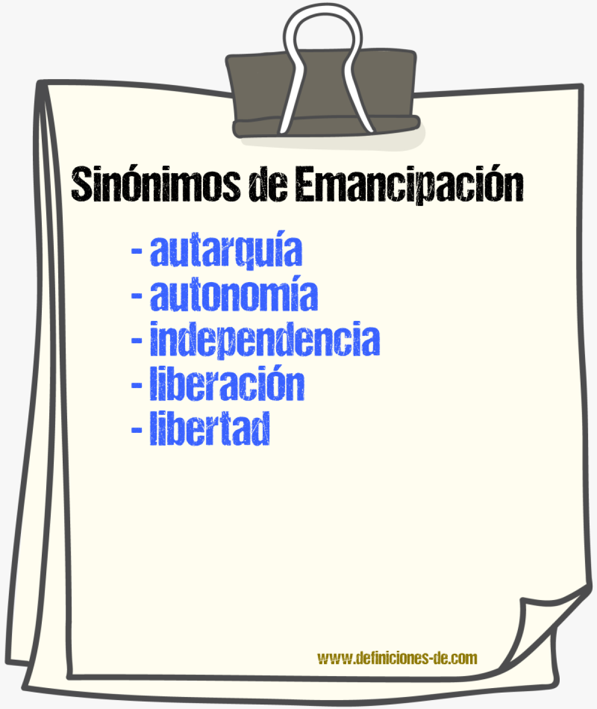 Sinnimos de emancipacin