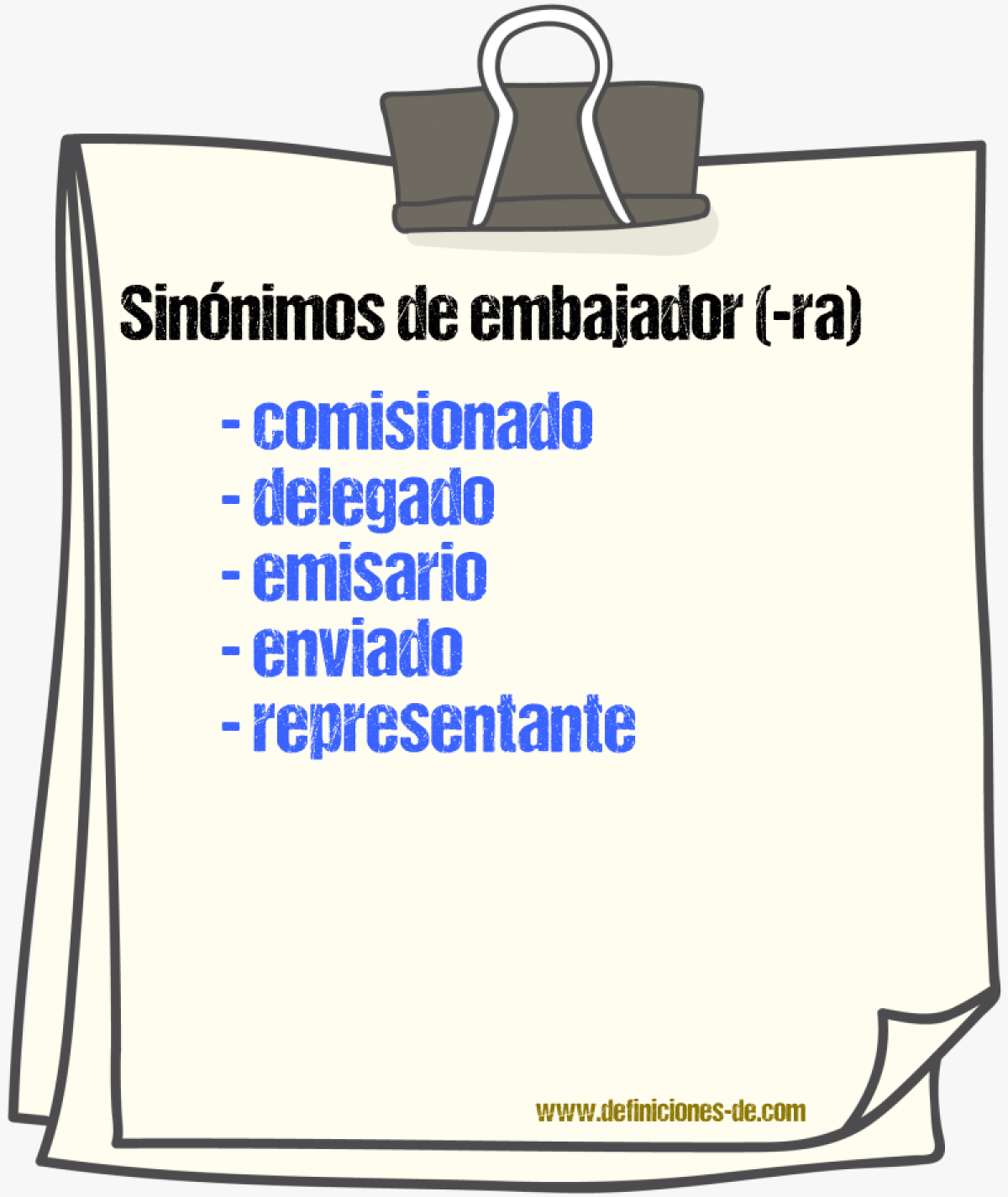 Sinnimos de embajador