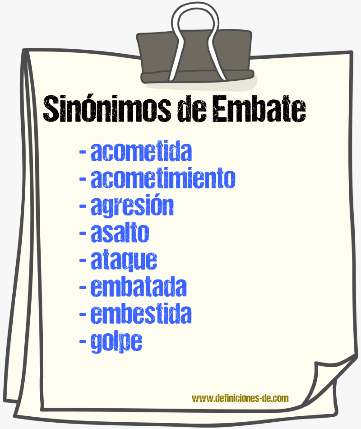 Sinnimos de embate