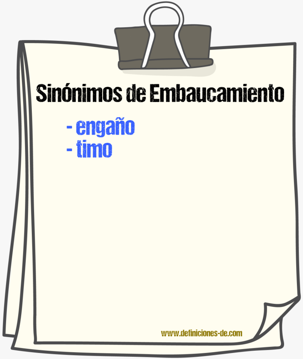 Sinnimos de embaucamiento