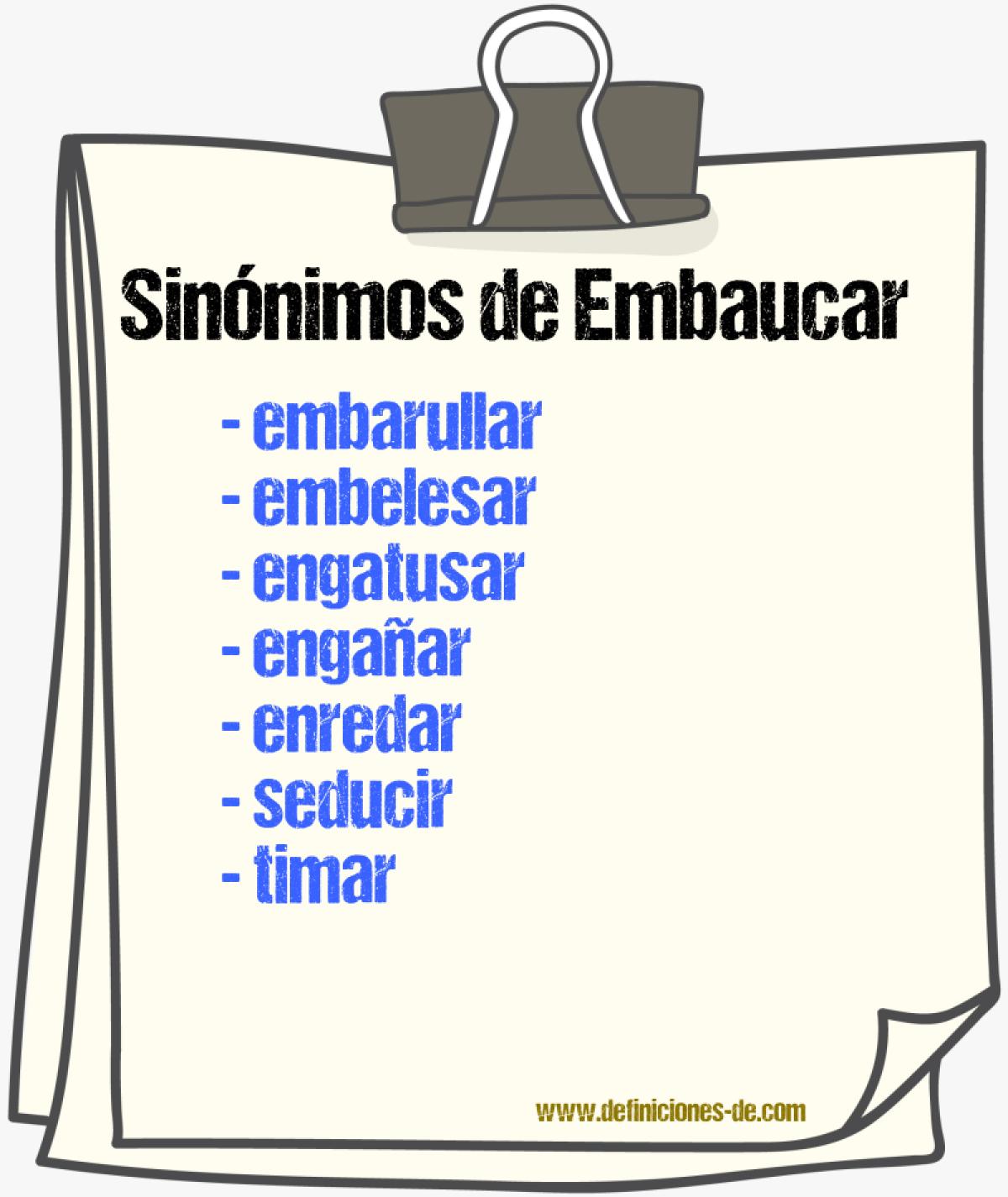 Sinnimos de embaucar