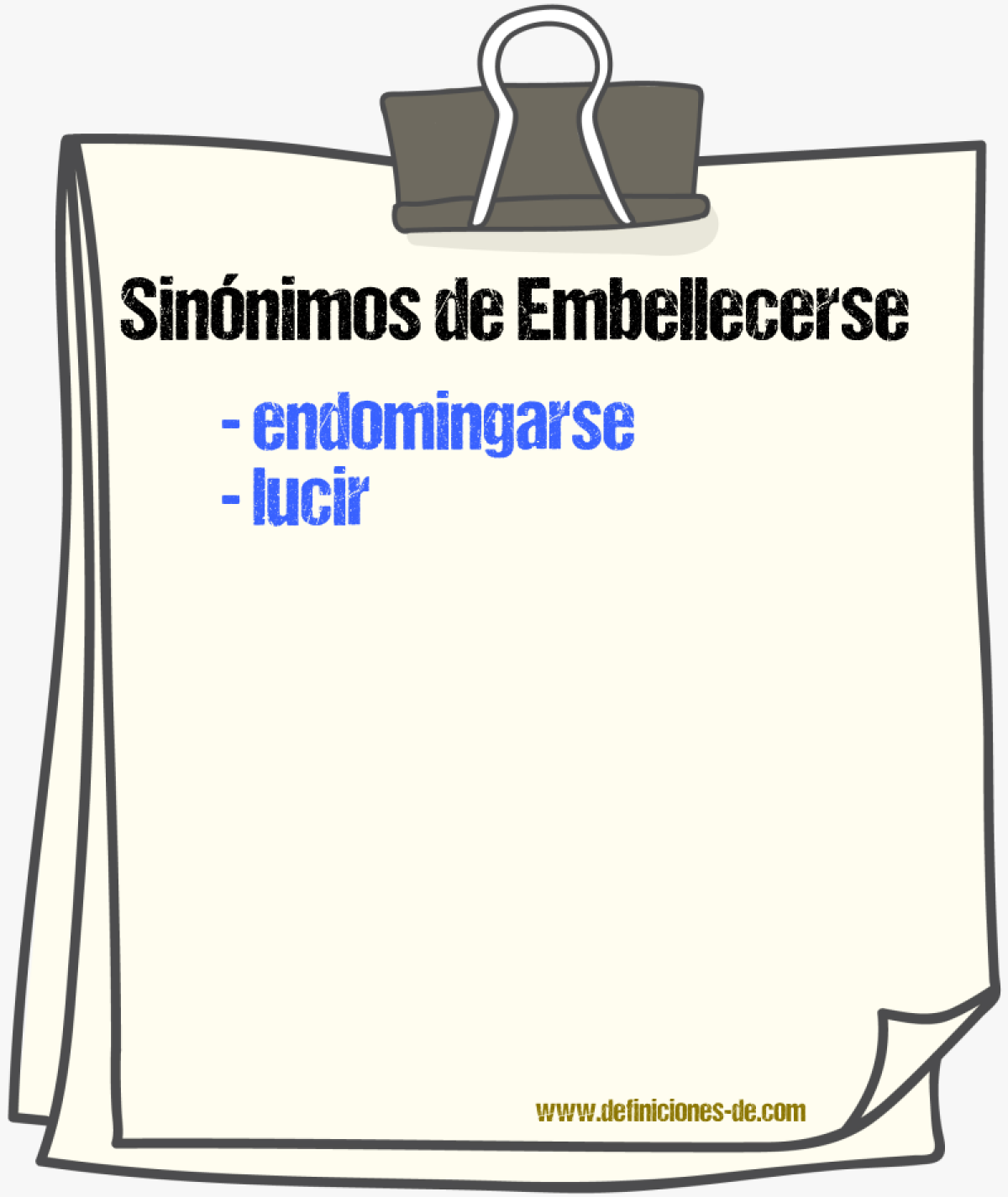 Sinnimos de embellecerse