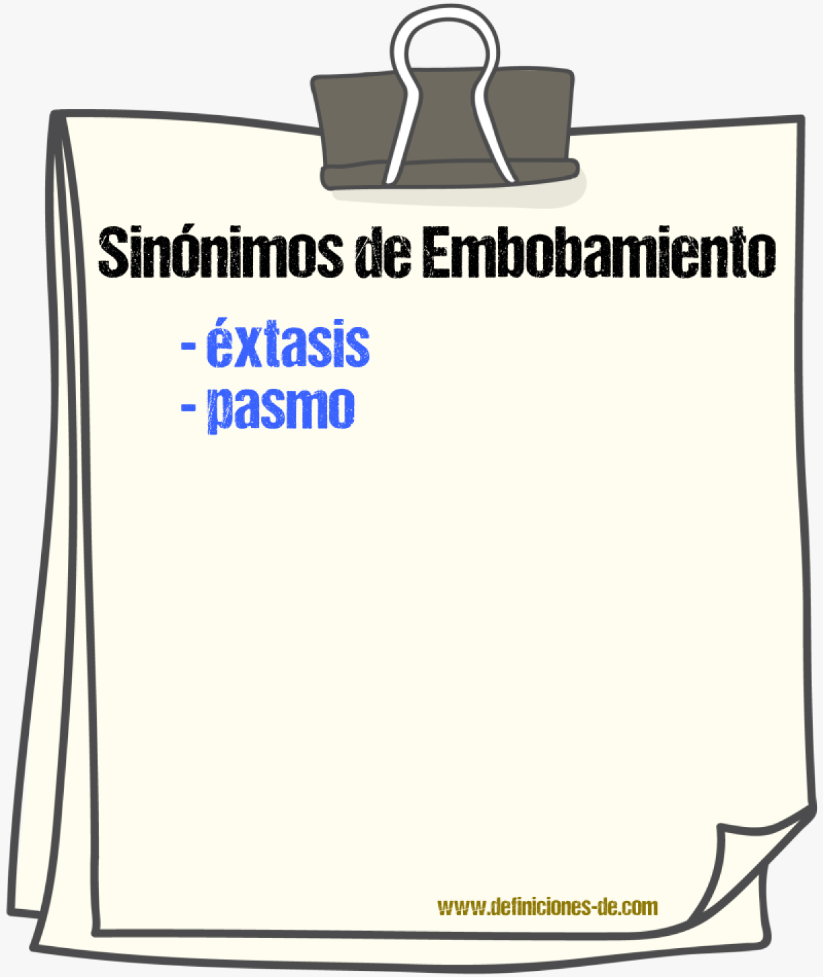 Sinnimos de embobamiento