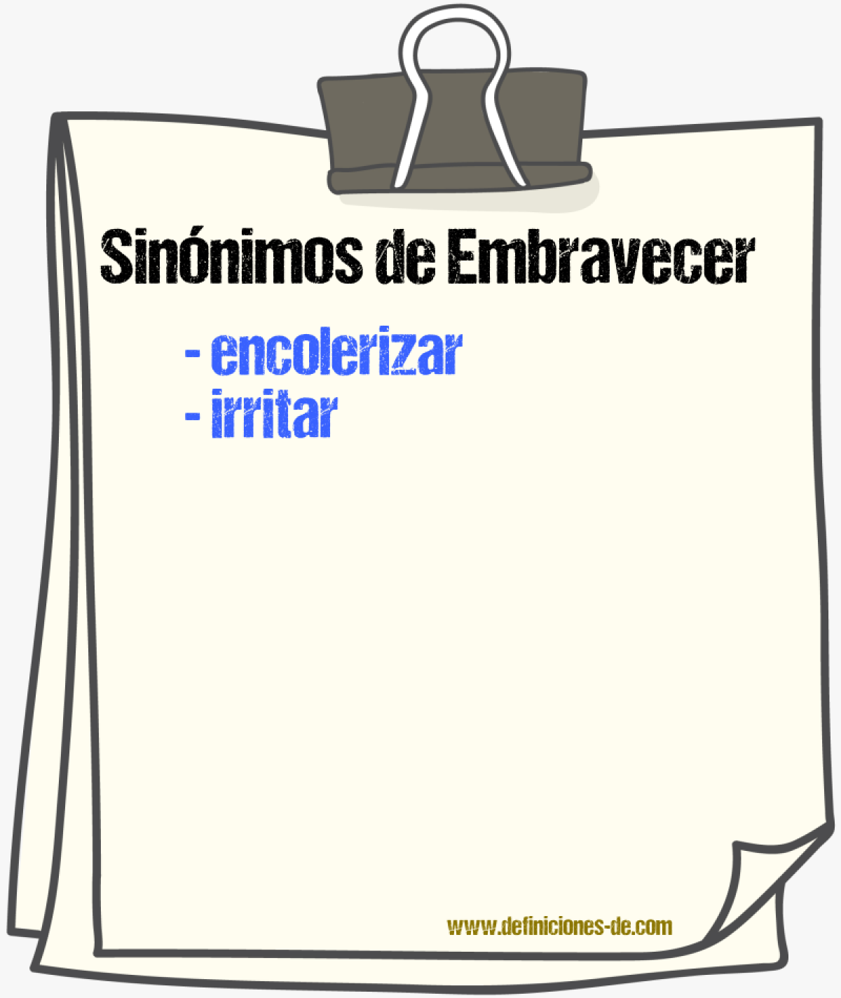 Sinnimos de embravecer