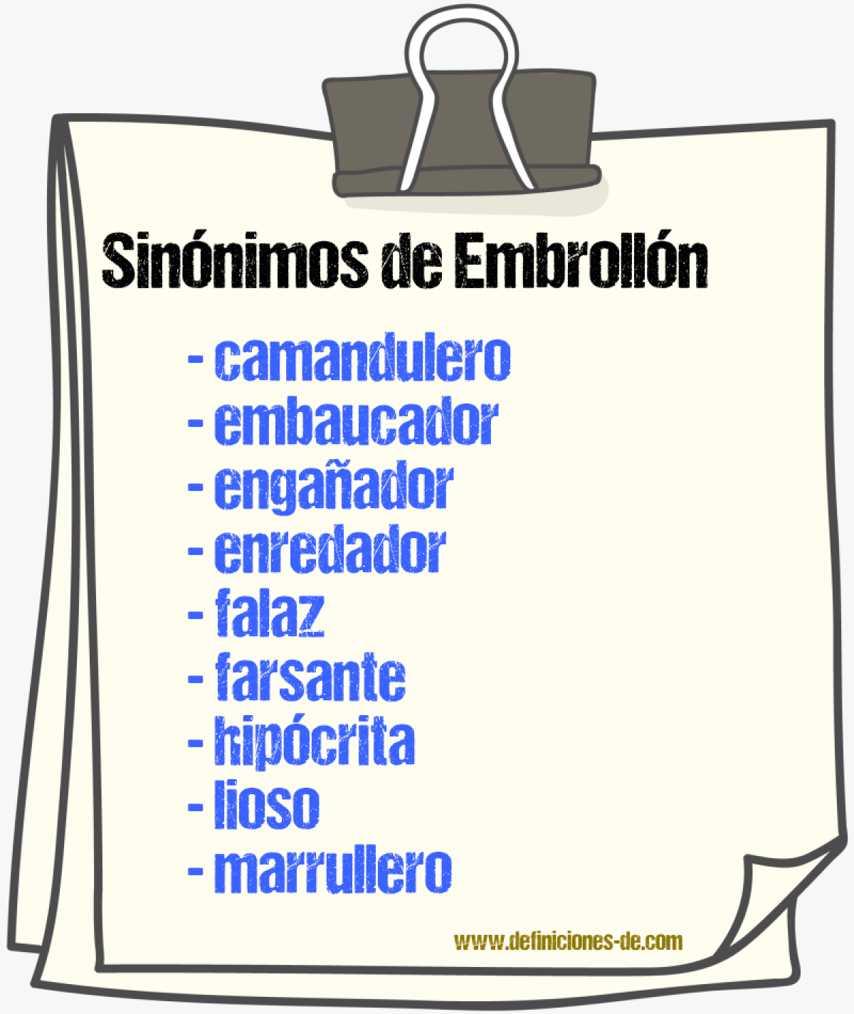 Sinnimos de embrolln