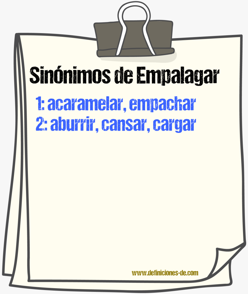 Sinnimos de empalagar