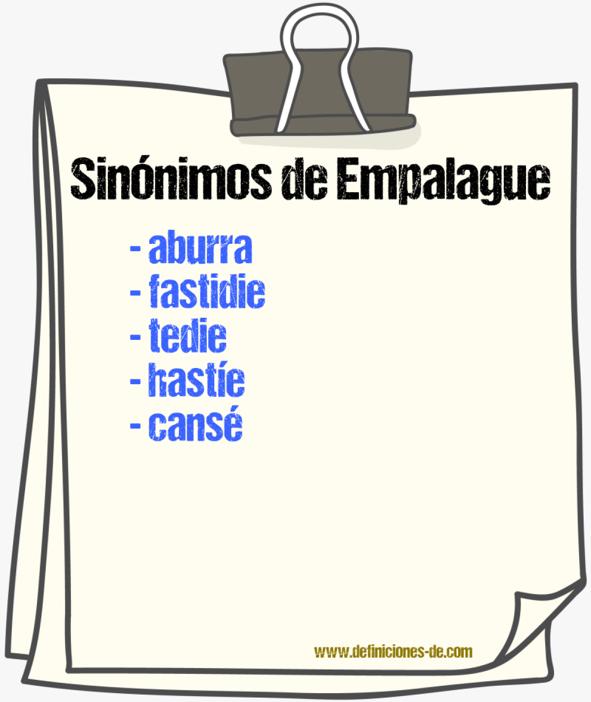 Sinónimos de empalague